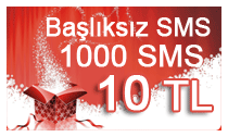 En ucuz SMS Ba�l�ks�z 1000 SMS 25 TL